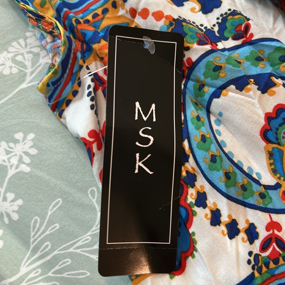 MSK Colorful Paisley Print Maxi Dress /NWT - Picture 7 of 13